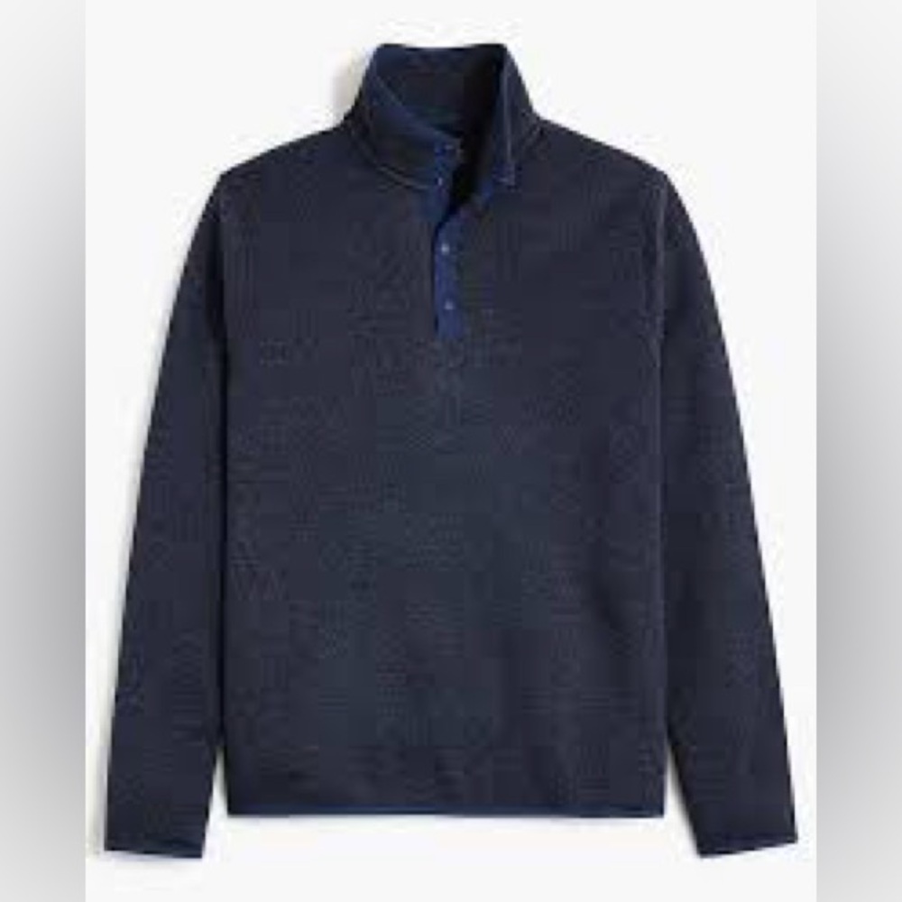 J.Crew Marled Half-Snap Fleece Sweater